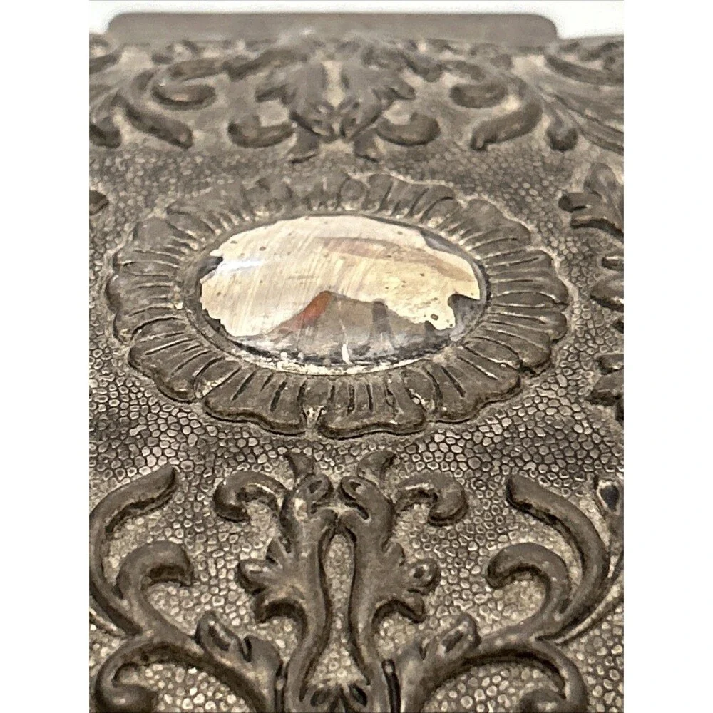 Vintage Godinger Silver Plated Red Velvet Lined Jewelry Box Trinket Box